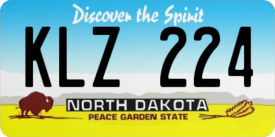 ND license plate KLZ224