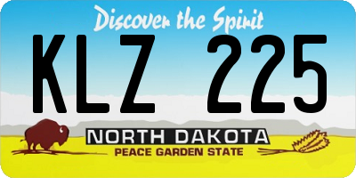 ND license plate KLZ225