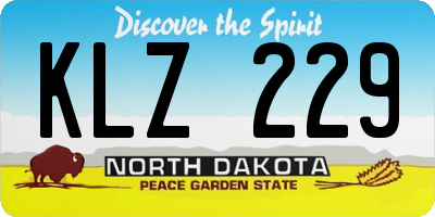 ND license plate KLZ229