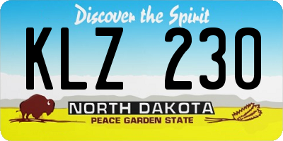 ND license plate KLZ230