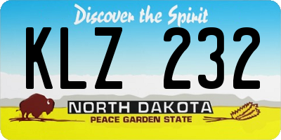 ND license plate KLZ232