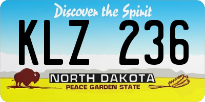 ND license plate KLZ236