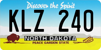 ND license plate KLZ240