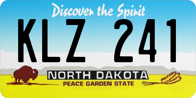 ND license plate KLZ241