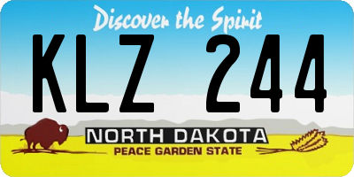 ND license plate KLZ244