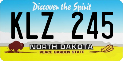 ND license plate KLZ245