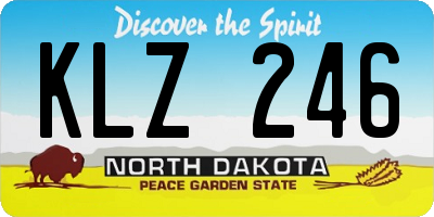 ND license plate KLZ246