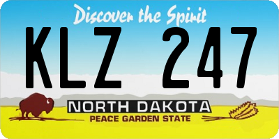 ND license plate KLZ247
