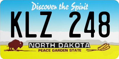 ND license plate KLZ248