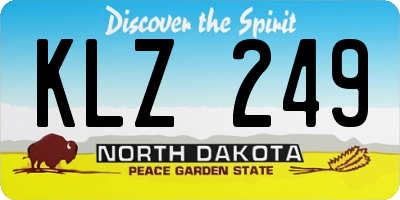 ND license plate KLZ249