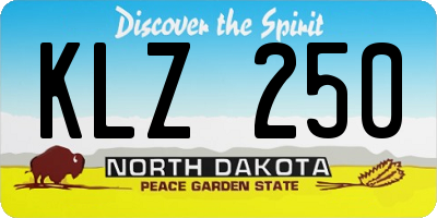 ND license plate KLZ250
