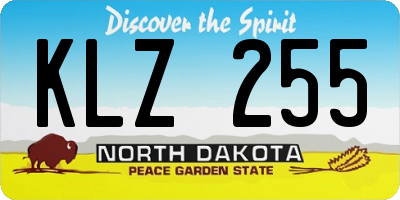 ND license plate KLZ255