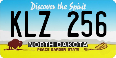 ND license plate KLZ256