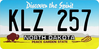 ND license plate KLZ257