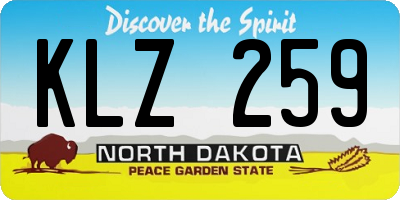 ND license plate KLZ259