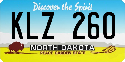 ND license plate KLZ260
