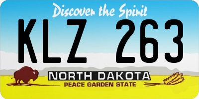 ND license plate KLZ263