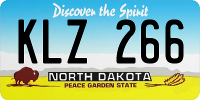 ND license plate KLZ266