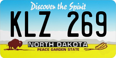 ND license plate KLZ269