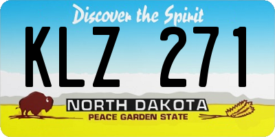 ND license plate KLZ271