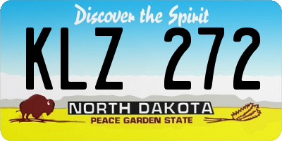 ND license plate KLZ272