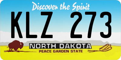 ND license plate KLZ273