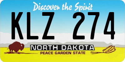 ND license plate KLZ274