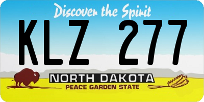 ND license plate KLZ277