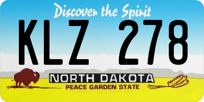 ND license plate KLZ278