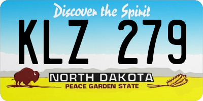 ND license plate KLZ279