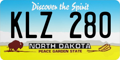 ND license plate KLZ280