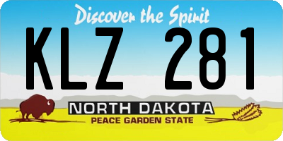 ND license plate KLZ281