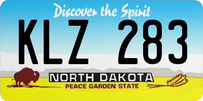 ND license plate KLZ283
