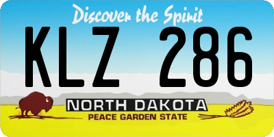 ND license plate KLZ286