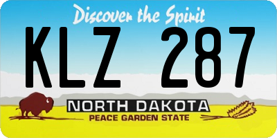 ND license plate KLZ287