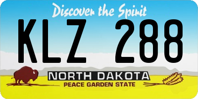 ND license plate KLZ288
