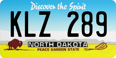 ND license plate KLZ289