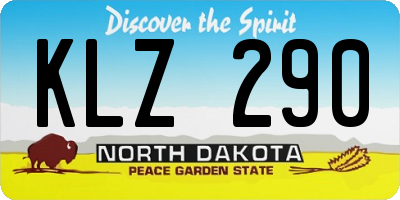 ND license plate KLZ290