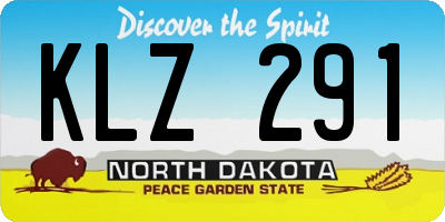 ND license plate KLZ291