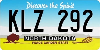 ND license plate KLZ292