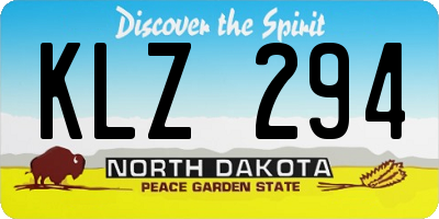 ND license plate KLZ294