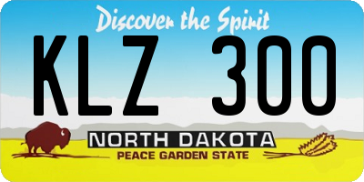 ND license plate KLZ300