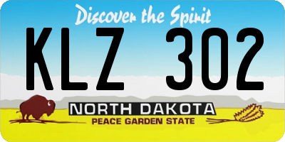 ND license plate KLZ302