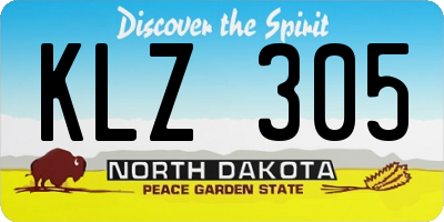 ND license plate KLZ305