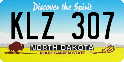 ND license plate KLZ307