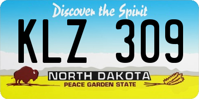 ND license plate KLZ309