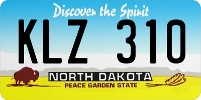 ND license plate KLZ310