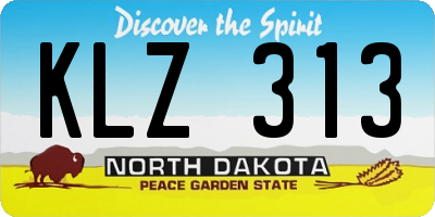 ND license plate KLZ313