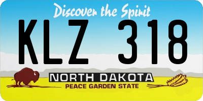 ND license plate KLZ318