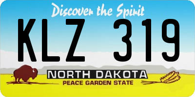 ND license plate KLZ319